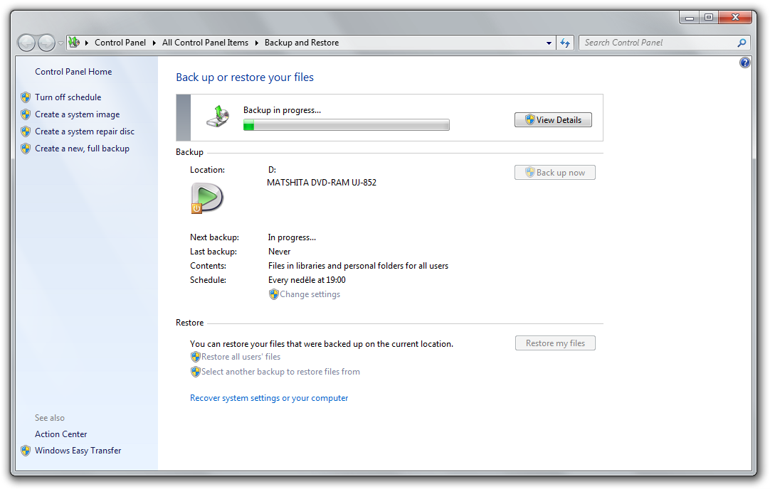 windows 7 folder backup