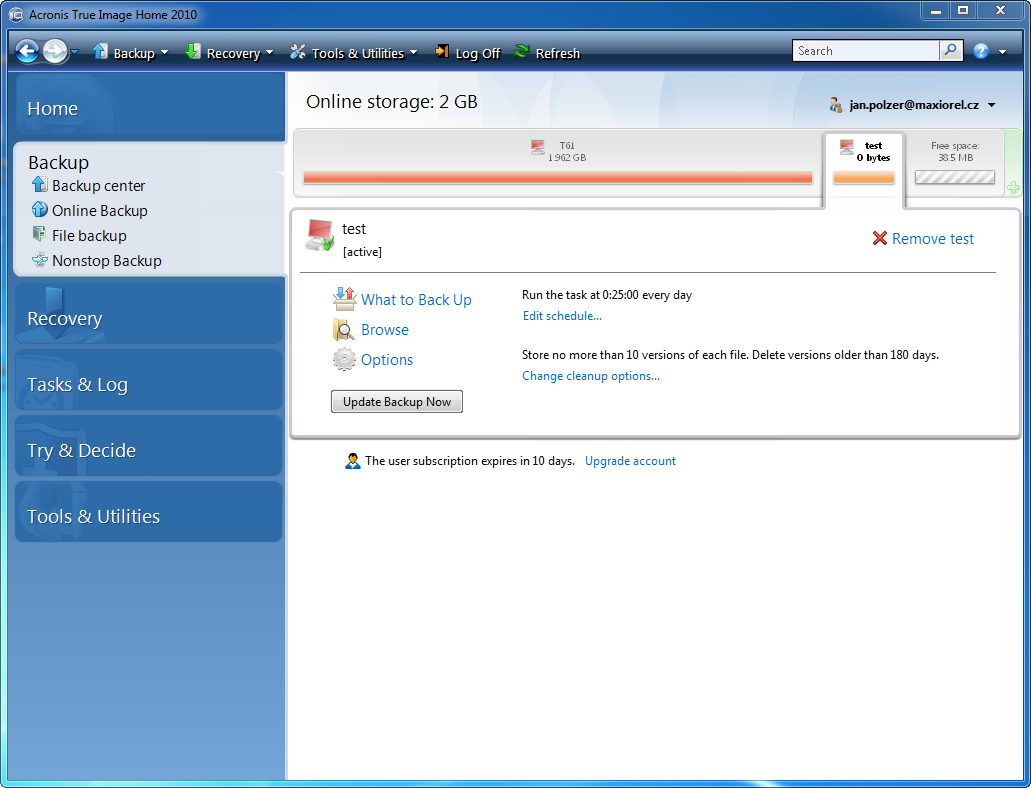 how to install acronis true image home 2010